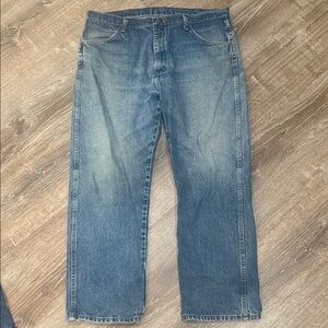 Rustler Men's Relaxed Fit Blue Jeans 40x30